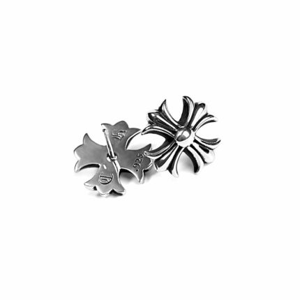 Chrome Hearts Cross Cut Out Stud Earrings