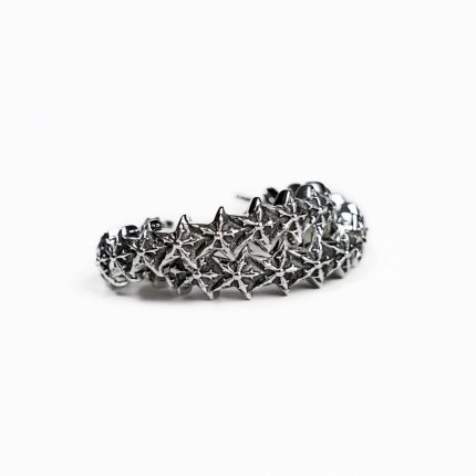 Chrome Hearts 5 Sided Star Hoop Earrings