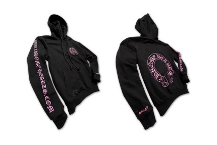 Black Pink Sword Chrome Hearts Hoodie