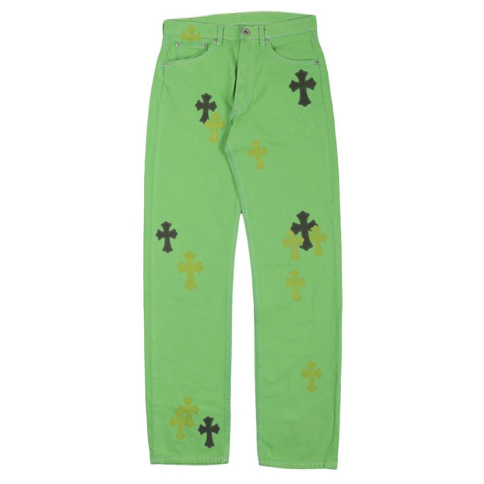 Chrome-Hearts-Denim-Slime-Green-Jeans-1 Chrome Hearts Denim Slime Green Jeans