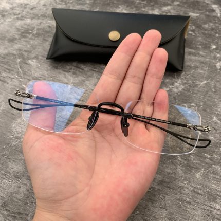 Chrome Hearts Full Black Edition Rimeless Slim Glasses
