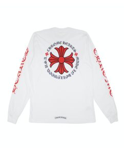 Chrome Hearts Made in Hollywood Plus Cross Long Sleeve White