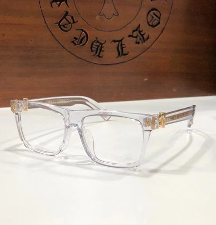 Chrome Hearts Transparent Golden Glasses