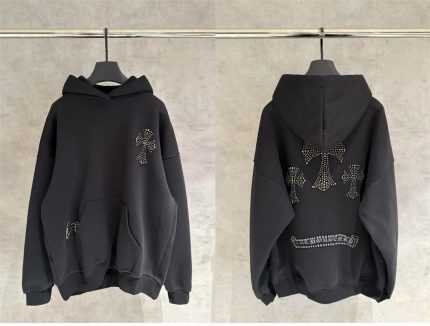 Chrome Hearts Cross Embroidery Black Hoodie