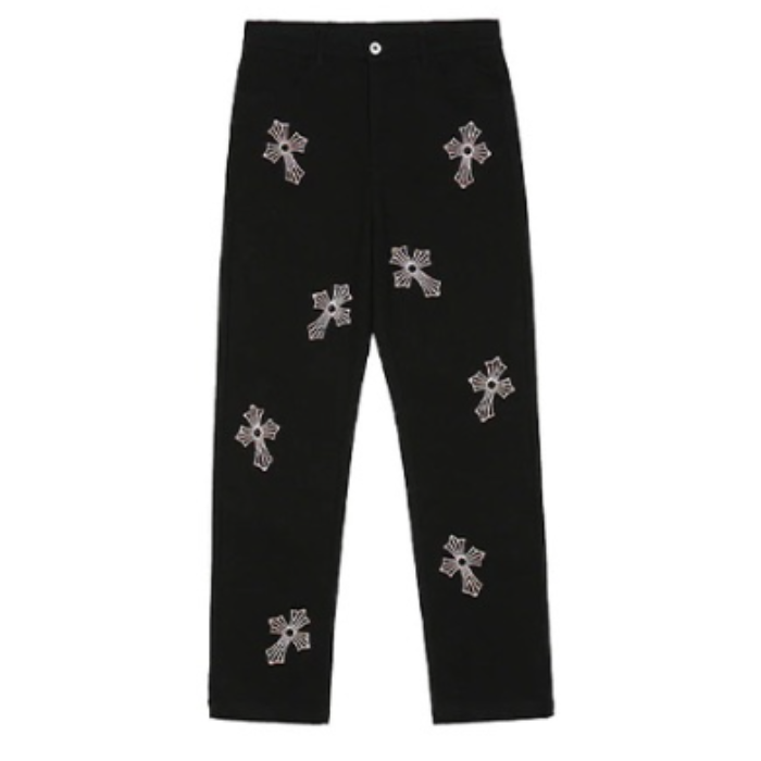 Rhinestone-Cross-Chrome-Hearts-Pants-1 Rhinestone Cross Chrome Hearts Pants
